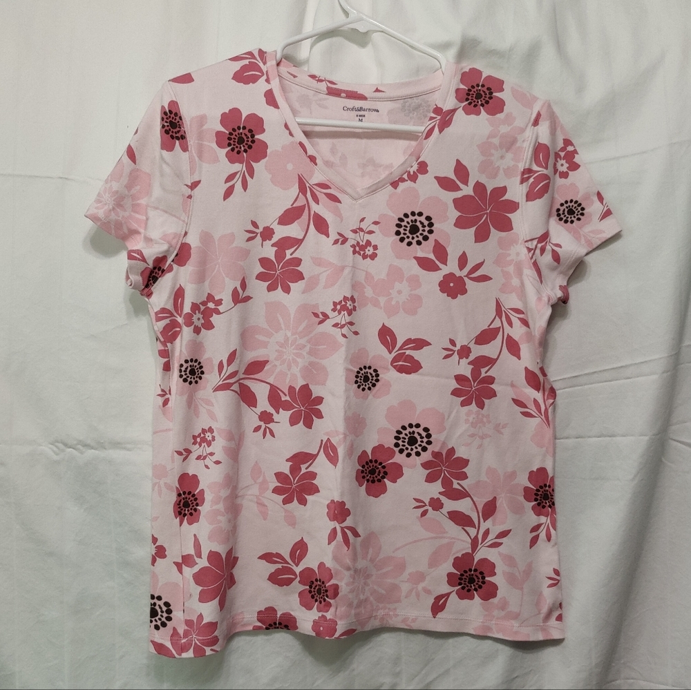 Any Item $10- Send an Offer (Purses Excluded)- Pink floral T-shirt